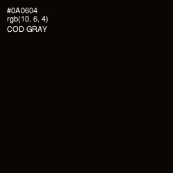 #0A0604 - Cod Gray Color Image